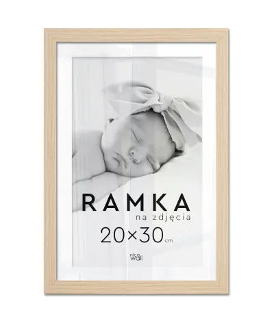 Ramka na zdjęcia 20x30 cm z podpórką Buk
