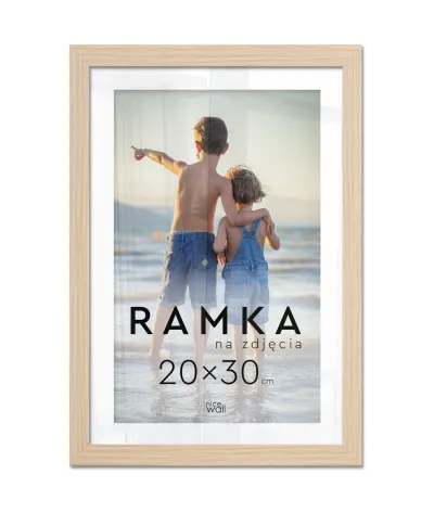 Ramka na zdjęcia 20x30 cm z podpórką Buk