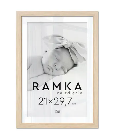 Ramka na zdjęcia 21x29,7 cm z podpórką Buk A4