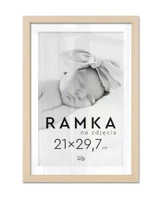 Ramka na zdjęcia 21x29,7 cm z podpórką Buk A4