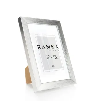 Ramka na zdjęcia 10x15 cm z podpórką Srebrna