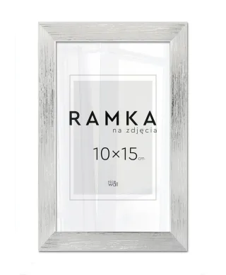 Ramka na zdjęcia 10x15 cm z podpórką Srebrna