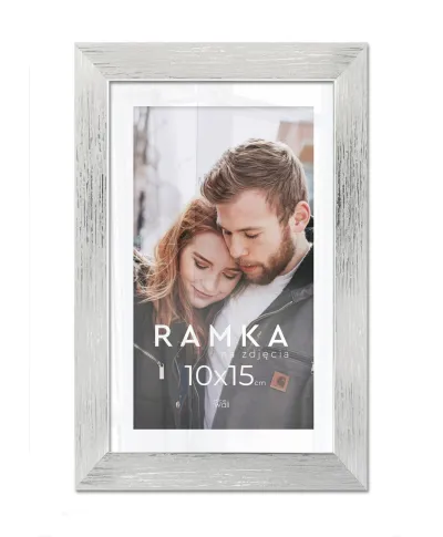 Ramka na zdjęcia 10x15 cm z podpórką Srebrna