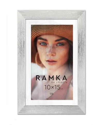 Ramka na zdjęcia 10x15 cm z podpórką Srebrna