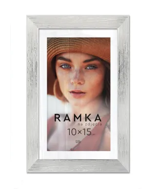 Ramka na zdjęcia 10x15 cm z podpórką Srebrna