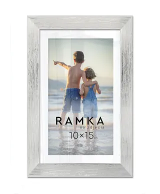 Ramka na zdjęcia 10x15 cm z podpórką Srebrna