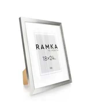 Ramka na zdjęcia 18x24 cm z podpórką Srebrna