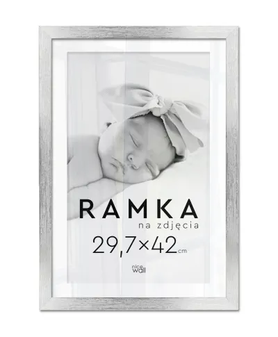 Ramka na zdjęcia 29,7x42 cm Srebrna A3