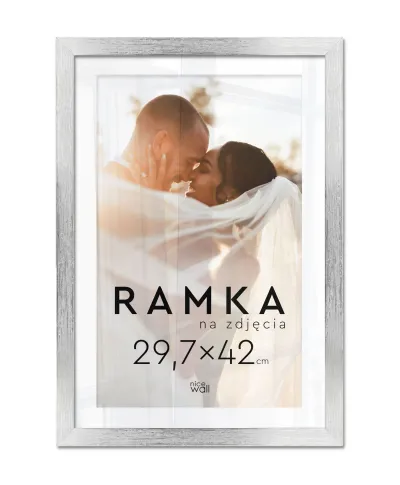 Ramka na zdjęcia 29,7x42 cm Srebrna A3