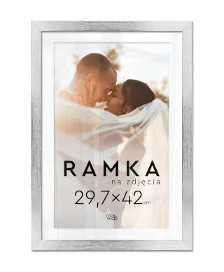 Ramka na zdjęcia 29,7x42 cm Srebrna A3