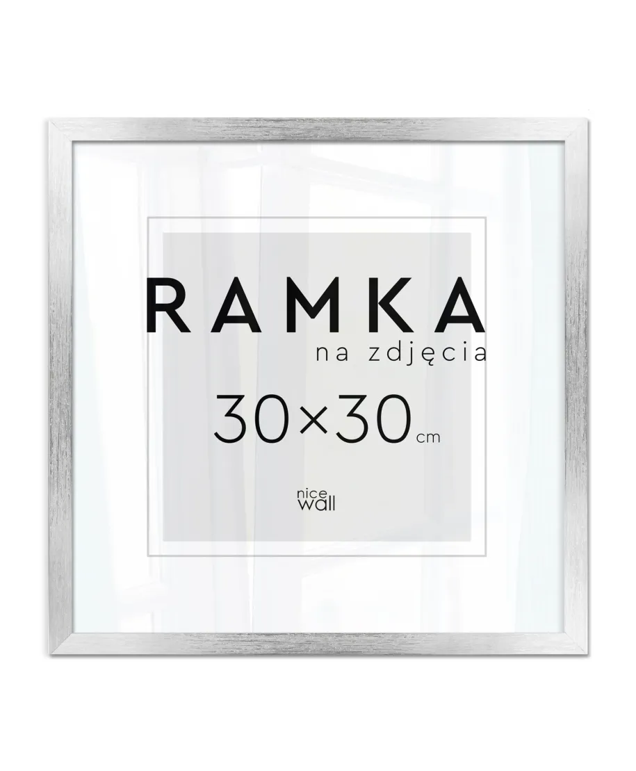 Ramka na zdjęcia 30x30 cm Srebrna