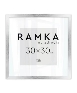 Ramka na zdjęcia 30x30 cm Srebrna