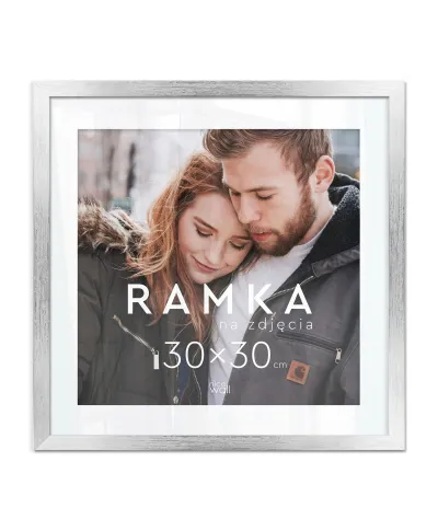 Ramka na zdjęcia 30x30 cm Srebrna