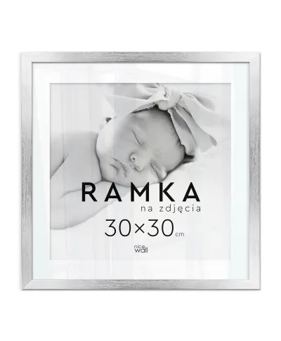 Ramka na zdjęcia 30x30 cm Srebrna