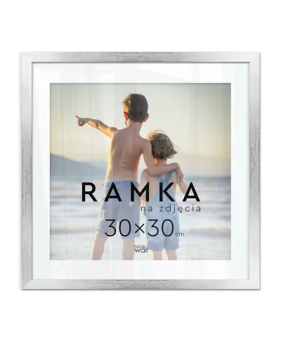Ramka na zdjęcia 30x30 cm Srebrna