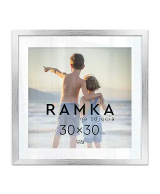 Ramka na zdjęcia 30x30 cm Srebrna