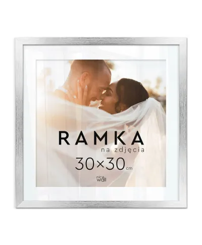 Ramka na zdjęcia 30x30 cm Srebrna
