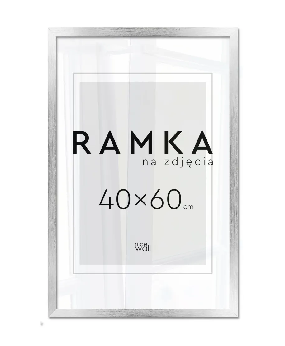 Ramka na zdjęcia 40x60 cm Srebrna