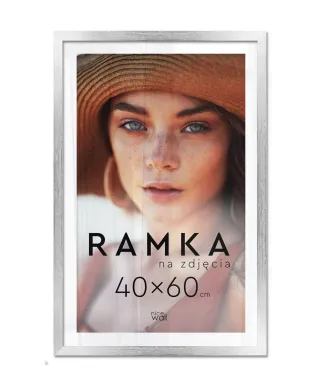 Ramka na zdjęcia 40x60 cm Srebrna