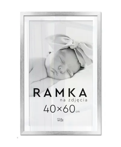 Ramka na zdjęcia 40x60 cm Srebrna