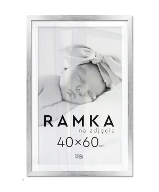 Ramka na zdjęcia 40x60 cm Srebrna
