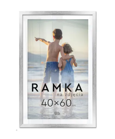 Ramka na zdjęcia 40x60 cm Srebrna