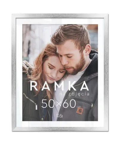 Ramka na zdjęcia 50x60 cm Srebrna