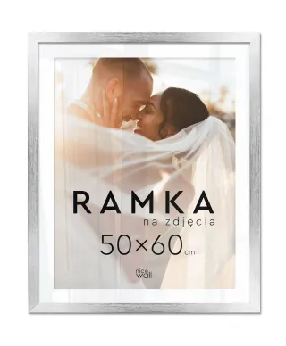 Ramka na zdjęcia 50x60 cm Srebrna