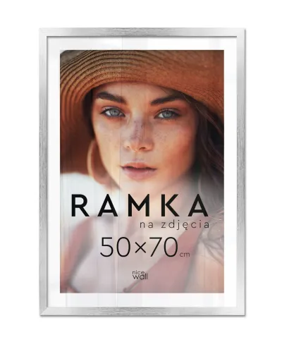Ramka na zdjęcia 50x70 cm Srebrna B2