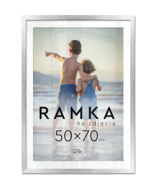 Ramka na zdjęcia 50x70 cm Srebrna B2