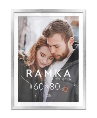 Ramka na zdjęcia 60x80 cm Srebrna