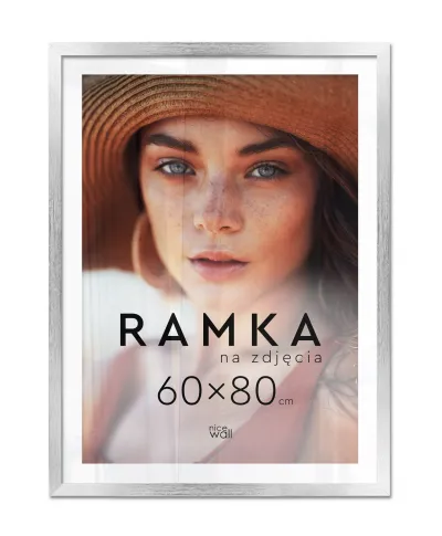Ramka na zdjęcia 60x80 cm Srebrna