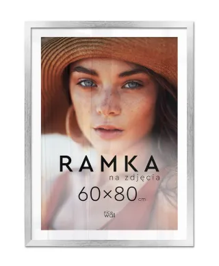 Ramka na zdjęcia 60x80 cm Srebrna