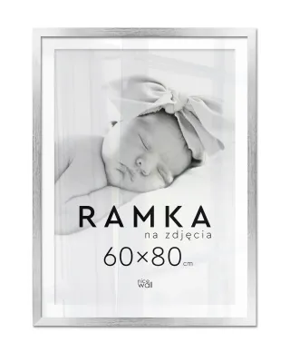 Ramka na zdjęcia 60x80 cm Srebrna