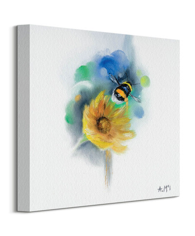 Bumblebee &amp Flower - obraz na płótnie