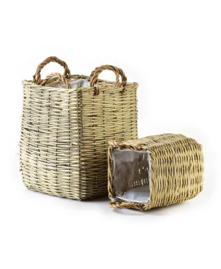 GUSTAV Komplet 3 koszy XL25X25XH29/35CM,L20X20XH27/H31CM, M16X16XH21/26CM