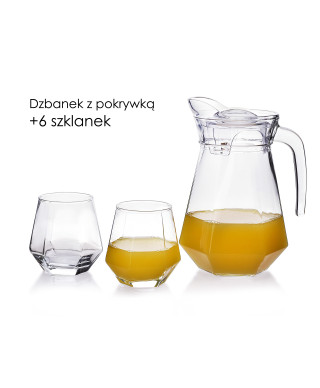 ADEL Komplet dzbanek i 6 szklanek       1,4L 6x330ml