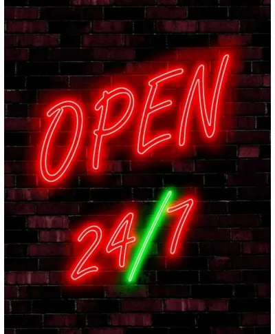 Open 24/7 - plakat