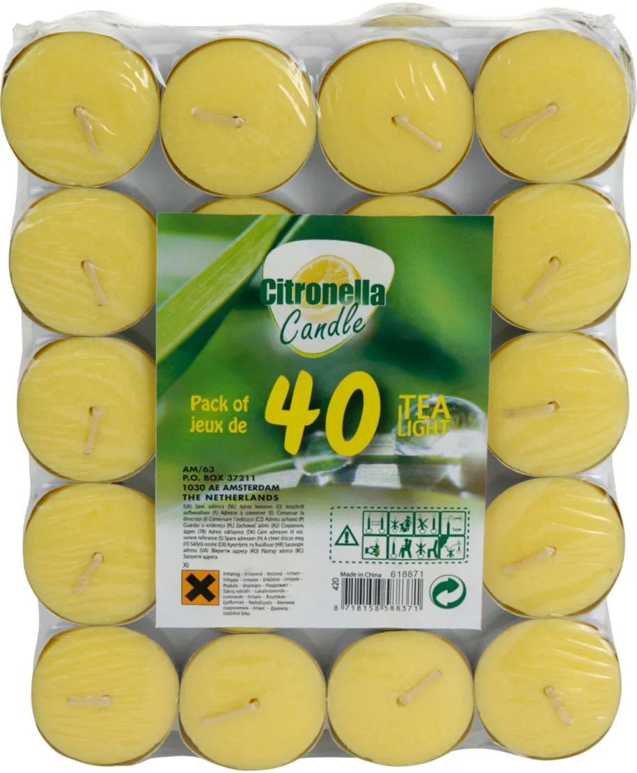 TEALIGHTY 40 SZT CITRONELLA
