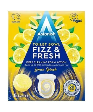 ASTONISH Tabletki do czyszczenia toalety 8szt LEMON 8x25g