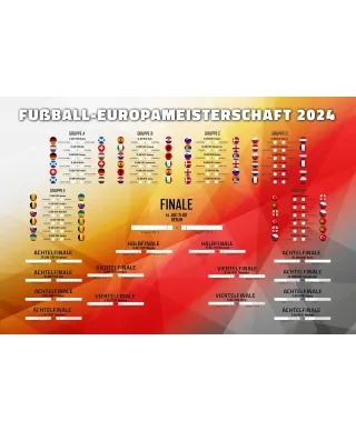 Euro 2024 Terminarz Rozgrywek - plakat w wersji niemieckiej