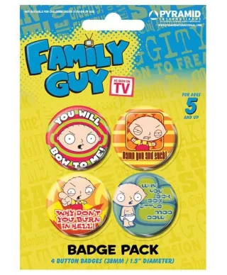 Family Guy (Stewie) - zestaw 4 przypinek