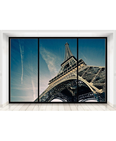 Fototapeta na ścianę - Wieża Eiffela (window) - 366x254 cm