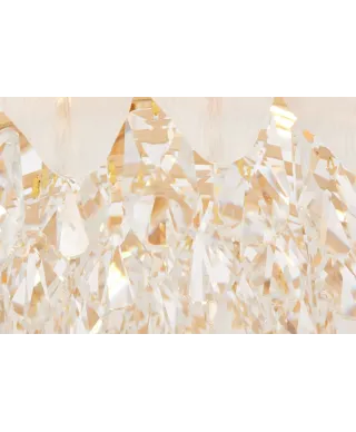 NOWOCZESNY ŻYRANDOL KRYSZTAŁOWY BIAŁO-ZŁOTY CAVALINI D60