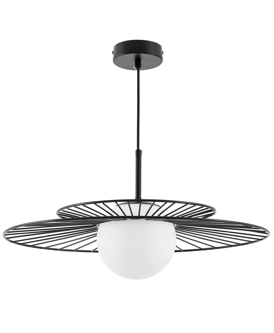 NOWOCZESNA LAMPA WISZĄCA CZARNA SOLARIS