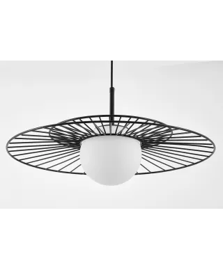 NOWOCZESNA LAMPA WISZĄCA CZARNA SOLARIS