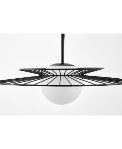 NOWOCZESNA LAMPA WISZĄCA CZARNA SOLARIS