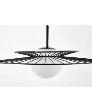 NOWOCZESNA LAMPA WISZĄCA CZARNA SOLARIS