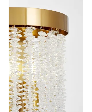 LAMPA ŚCIENNA KINKIET KRYSZTAŁOWY MOSIĘŻNY BALMENA W2