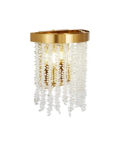 LAMPA ŚCIENNA KINKIET KRYSZTAŁOWY MOSIĘŻNY BALMENA W2